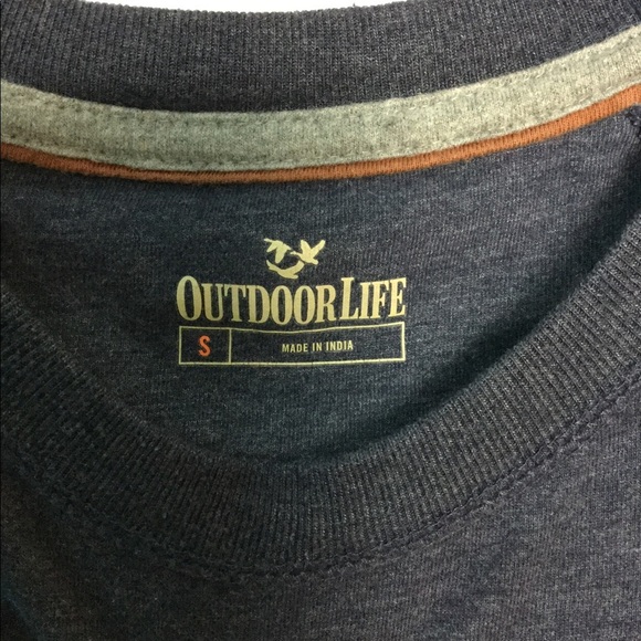 Men’s Outdoor Life S Small Shirt Crewneck Long Sleeve Navy Blue Tee T-Shirt Top - Picture 4 of 6